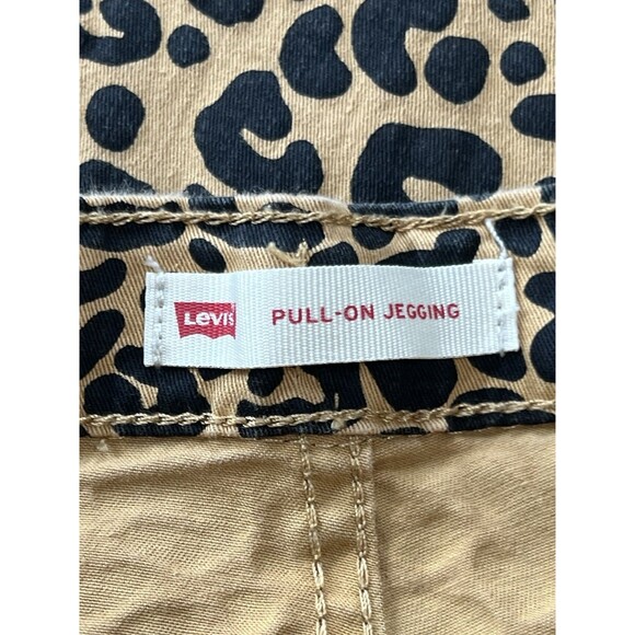 Levi's Girl's Leopard Pull on Cotton Print Jeggings Brown Black Size 14 - Picture 6 of 9